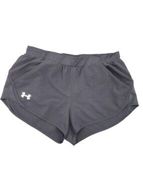 Women's Under Armour Black Running Fitted Heatgear Shorts Medium Lined Pull On